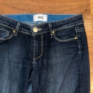 PAIGE Dark Blue Women's Flare Jeans